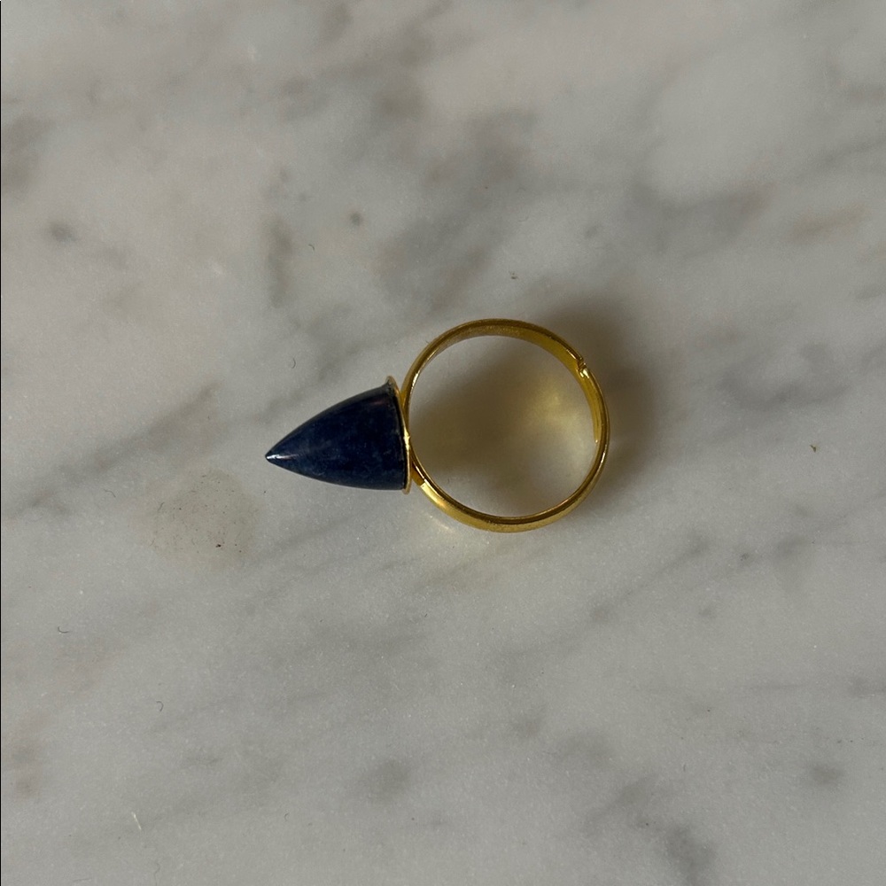 Lapis spike ring